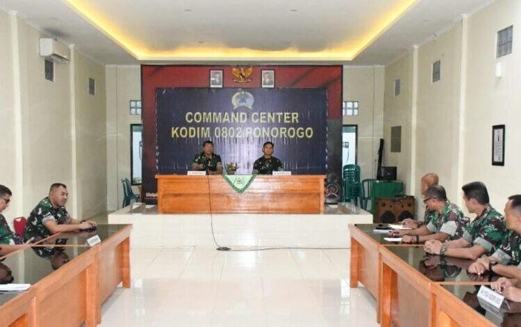 Dandim 0802/Ponorogo Sambut Kedatangan Tim Wasrik Itdam V/ Brawijaya