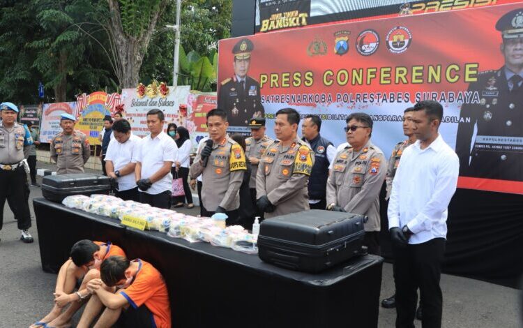 Polrestabes Surabaya Ungkap Narkoba Jaringan Jawa – Sumatera, 24 Kg Sabu Berhasil Disita dari Kurir
