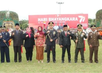 Peringatan HUT Bhayangkara ke-77: Polri Ponorogo Siap Dukung Pemulihan Ekonomi dan Pelaksanaan Pemilu 2024