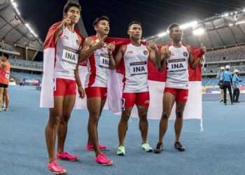 Tim Estafet Putra Indonesia Melaju ke Final Asian Games 2023 dengan Waktu Terbaik