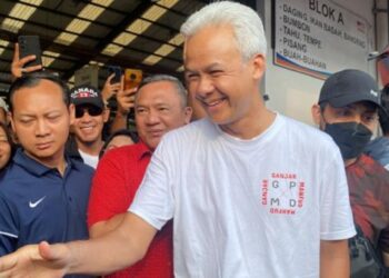 Kedatangan Ganjar Pranowo Di Pasar Kebon Agung, Boyolali, Menuai Antusiasme Warga