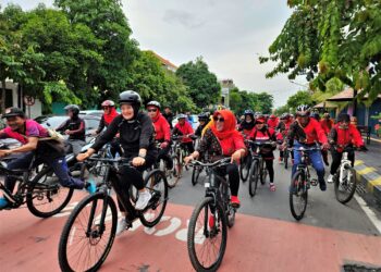 Ajak Warga Kota Madiun Gowes Sersan Bersama KNPI, Inda Raya: Ini Acara Spontan