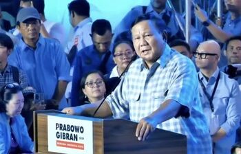 Saat Prabowo Tak Sebut nama Megawati Dalam Pidato Kemenangannya Pasca Pilpres.
