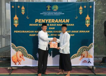 Ratusan WBP Lapas Pemuda Madiun Terima Remisi Idul Fitri, Empat Orang Langsung Bebas