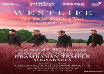 Konser Eksklusif Westlife “With Love Tour” di Candi Prambanan Juni 2024: Tiket Sudah Bisa Dibeli Secara Online!