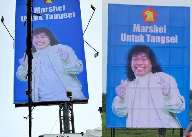 Baliho Marshel Widianto di Tangerang Selatan Ramai Dibicarakan, Gerindra Beri Penjelasan