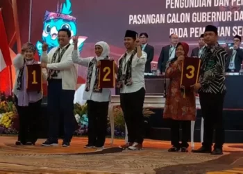 Nomor Urut Pilgub Jatim Ditetapkan: Luluk-Lukman 1, Khofifah-Emil 2, Risma-Gus Hans 3
