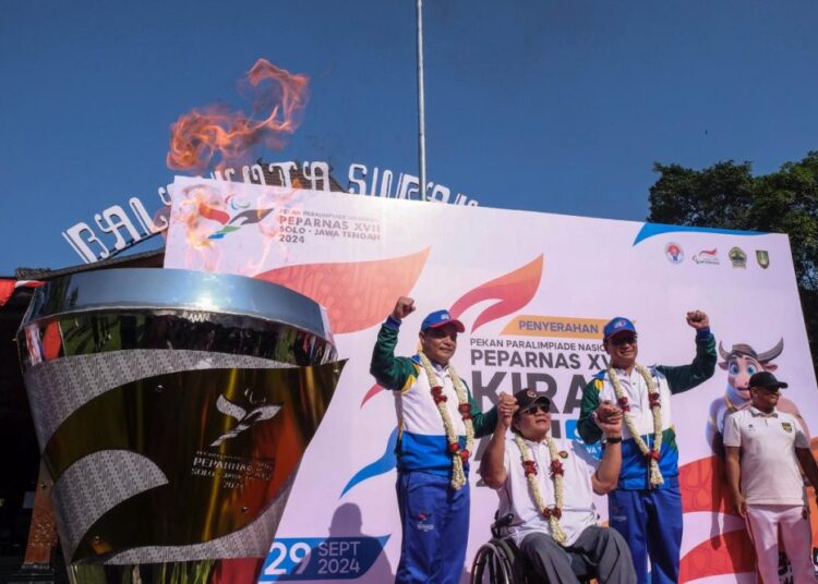 Pawai Obor Peparnas XVII 2024 Berakhir di Solo, Kesiapan Ajang Olahraga Disabilitas Terbesar Dimulai