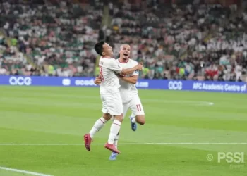 Babak Pertama, Timnas Indonesia Samakan Kedudukan di Injury Time