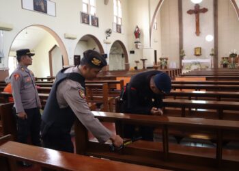 Sterilisasi Gereja di Kota Madiun, Polres Gandeng Tim Jibom Satbrimob Polda Jatim