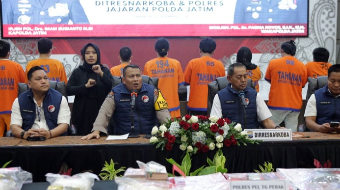 Bravo Polda Jatim ! Berhasil Ungkap Kasus Narkoba Skala Besar