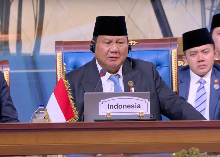 Prabowo Subianto Serukan Persatuan untuk Bela Palestina dan Lebanon di KTT D-8