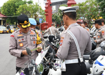 Pastikan Kesiapan Operasional, Polres Madiun Kota Gelar Pemeriksaan Kendaraan Dinas Jelang Nataru 