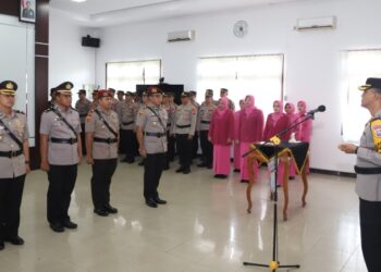 Kapolres Magetan Pimpin Sertijab Wakapolres dan Kasat Reskrim