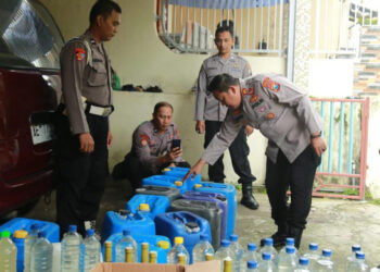 Polsek Taman Sita 328,3 Liter Arak Jowo dalam Operasi Cipta Kondisi Jelang Ramadan