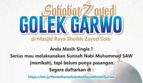 Bantu Lajang Temukan Pasangan, Masjid Sheikh Zayed Solo Gelar Program Golek Garwo