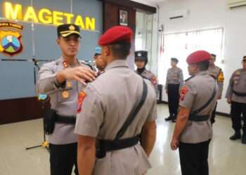 Kapolres Magetan Pimpin Sertijab Kasat Resnarkoba, Iptu Dhanang Tri Widodo Resmi Bertugas