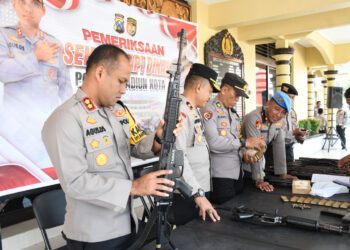 Kapolres Madiun Kota Periksa Senjata Api Anggota untuk Cegah Penyalahgunaan