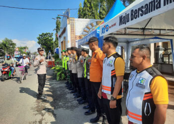 Pos Pam Jiwan Polres Madiun Kota Pastikan Kelancaran Arus Mudik dalam Operasi Ketupat Semeru 2025