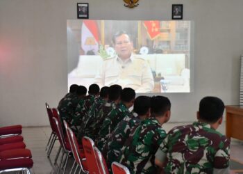 Kodim Ponorogo Ikuti Wawancara Presiden Prabowo Bersama Tokoh Jurnalis