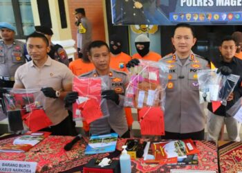 Satresnarkoba Magetan Bekuk Empat Tersangka Jaringan Narkoba Lintas Daerah