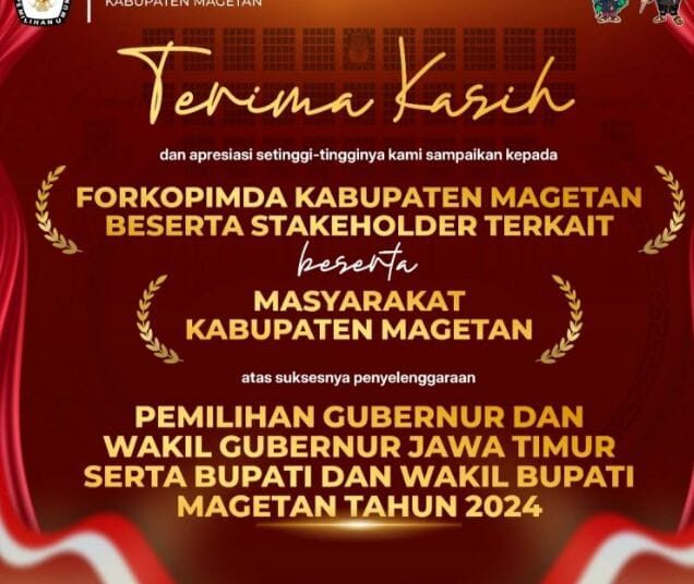 KPU Magetan Apresiasi Masyarakat dan Petugas KPPS di Pilkada 2024