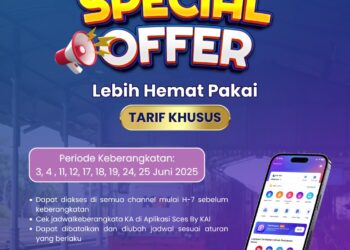 KAI Daop 7 Madiun Hadirkan Promo Tiket Kereta Api Mulai Rp60.000 di Bulan Juni