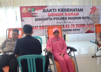 Polres Madiun Kota Gelar Donor Darah, 81 Kantong Darah Terkumpul untuk PMI
