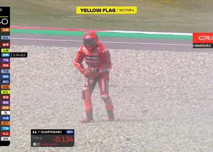 Quartararo Jawara Practice Assen di Tengah Hujan Crash dan Kobaran Api