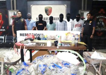Polres Tulungagung Amankan Enam Remaja Terbangkan Balon Udara Berpetasan
