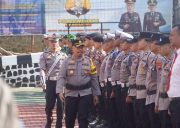 Sasar Pelanggar Lalu Lintas, Polres Wonogiri Gelar Apel Operasi Patuh Candi 2025