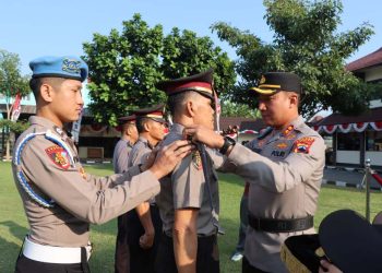 Suasana Khidmat Warnai Upacara Kenaikan Pangkat di Mapolres Boyolali