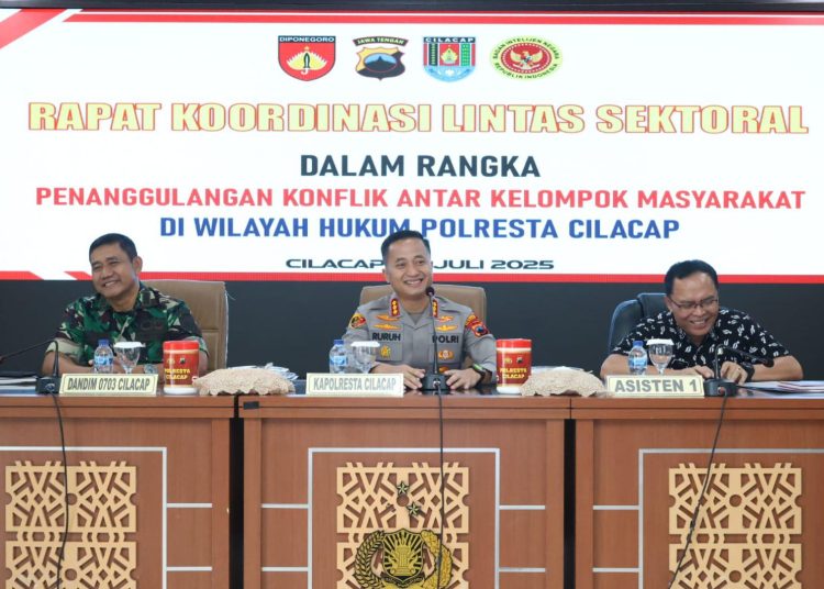 Cegah Konflik Sosial, Polresta Cilacap Gelar Rakor Lintas Sektoral