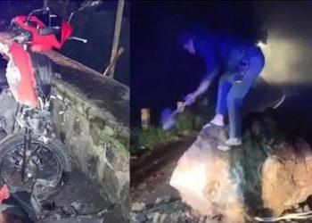Kecelakaan Mengerikan di Jalur Gunung Magetan, Dua Mahasiswa Tabrak Batu Longsor Tengah Malam