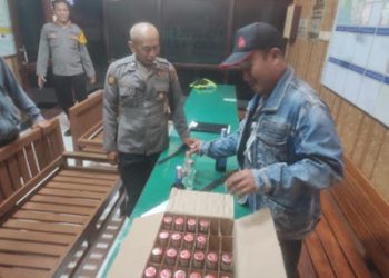 Operasi Pekat Bantul: Puluhan Botol Miras Disita dari Dua Lokasi di Parangkusumo