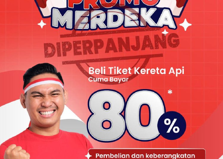 KAI Daop 7 Madiun Perpanjang Promo Merdeka, Diskon Tiket Kereta Api 20 Persen