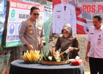 Bupati dan Kapolres Magetan Groundbreaking Pospol Setia Sarangan