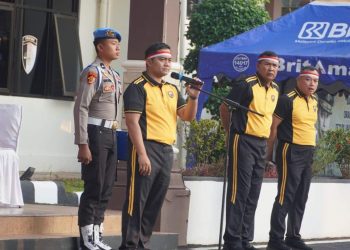 Kapolres Wonogiri pimpin olahraga bersama semarakkan HUT ke-80 RI