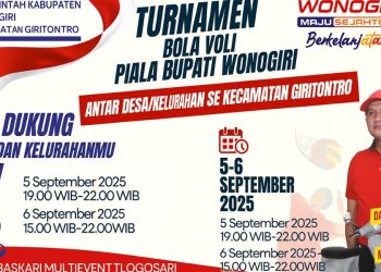 Turnamen Bola Voli Piala Bupati Wonogiri: Juara Dapat Tropi dan Uang Pembinaan