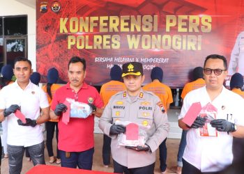 Polres Wonogiri Ungkap 4 Kasus Pencurian, 8 Pelaku Diamankan