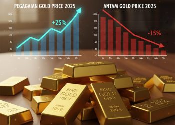 Harga Emas Antam Turun Tipis, Pegadaian Justru Kompak Naik
