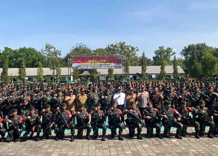 Ngawi Lepas 350 Prajurit Yon Armed 12 Kostrad ke Perbatasan RI–Timor Leste