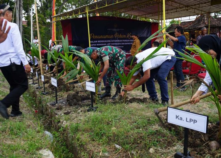 Lapas dan Bapas Wonosari Tanam 350 Bibit Kelapa Dukung Ketahanan Pangan