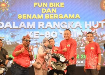 Korem 081 Gelar Fun Bike Peringati Delapan Puluh Tahun TNI