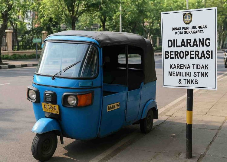 Tak Punya STNK dan TNKB Resmi, Bajaj Online Dilarang Beroperasi di Kota Solo