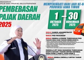 Jatim Rayakan HUT ke-80, Pajak Kendaraan Dihapus hingga Akhir November