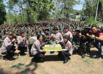 Sinergi TNI-Polri di Magetan, Kapolres Rayakan HUT ke-80 TNI di Hutan Ngariboyo