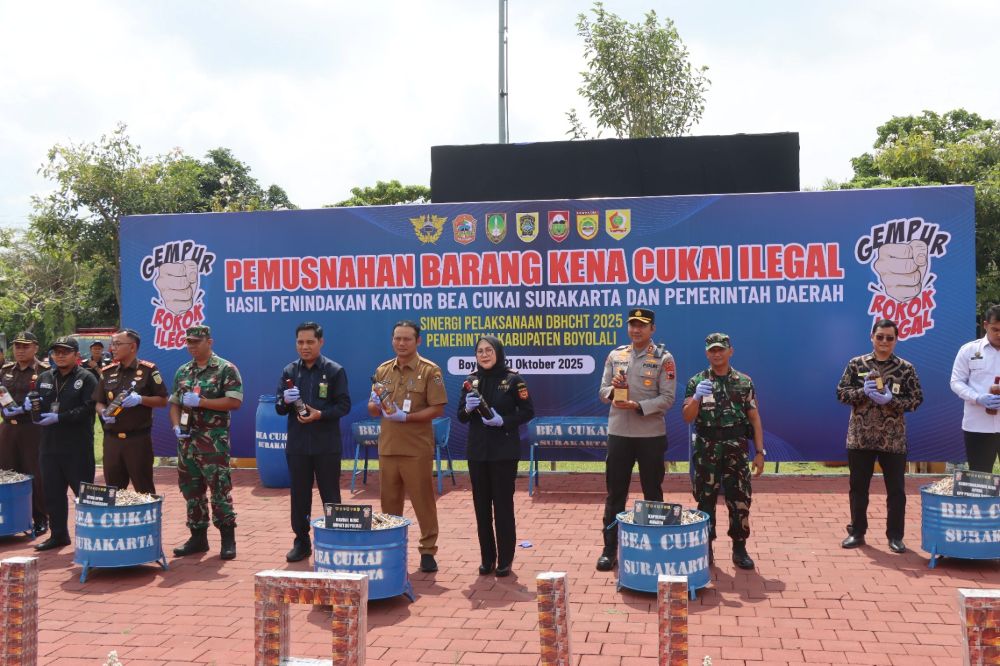 Boyolali Musnahkan 12 Juta Batang Rokok Ilegal, Rugikan Negara Rp 11,9 Miliar