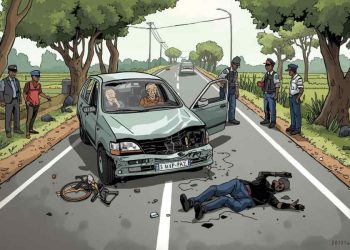 Tragis, Pesepeda Lansia Tewas Tertabrak Mobil di Jalan Kuwonharjo Magetan