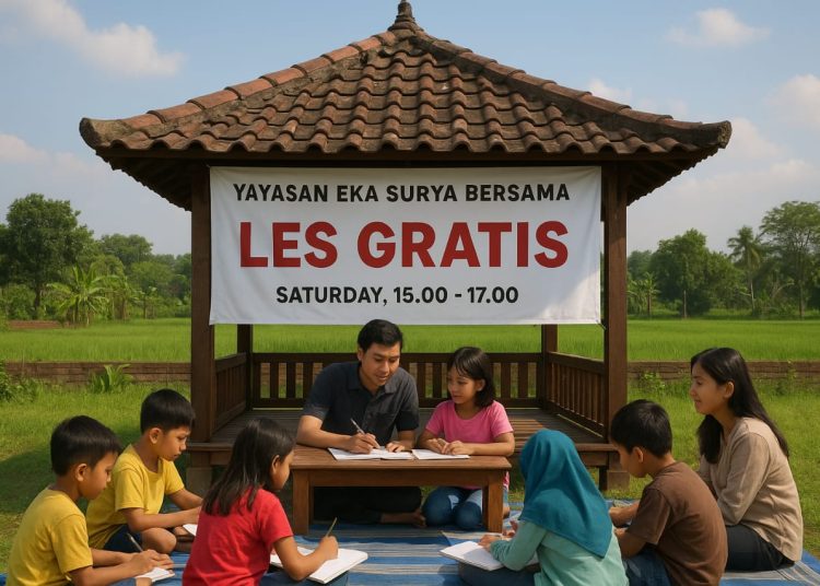 Yayasan Eka Surya Bersama Gelar Les Gratis di Nambangan Kidul